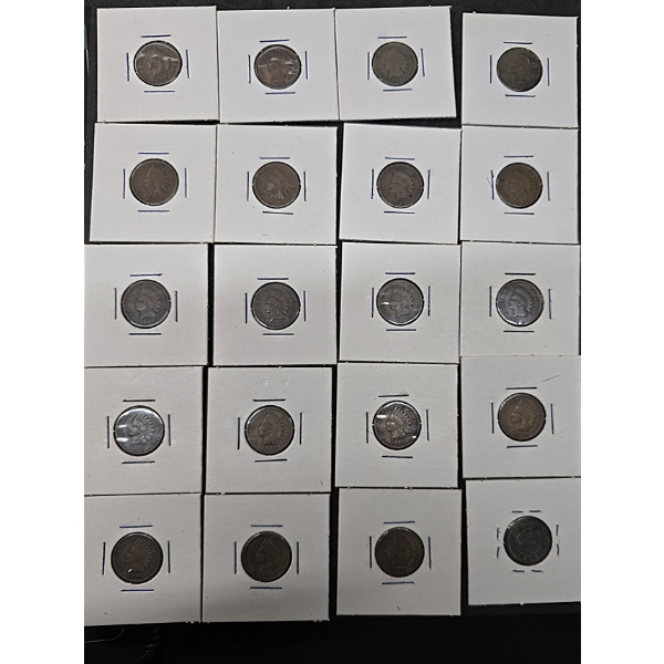 (20) Indian Head Pennies - $0.20 FV