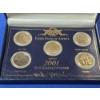 Image 3 : 2001 United States State Quarter Collection - Gold Plated 5-Coin Set in Display Box