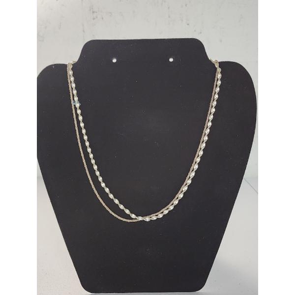 Two Sterling Silver Necklaces: 22in & 18in TW: 12.0g
