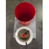 Image 3 : New Bynn Red & White Designer Waste Basket With Lid 