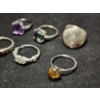 Image 5 : Gorgeous Sterling Silver Rings Ft. Citrine, Rainbow Topaz & More Weighing Total of 15.8 Grams