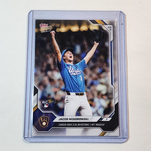2026 Topps NOW Milwaukee Brewers Jabob Misiorowski Baseball Trading Card #325