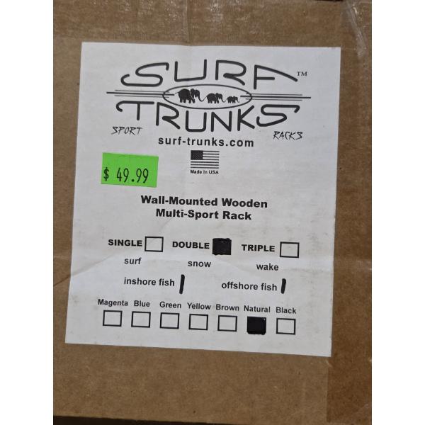 Surf Trunk Wooden Wall Mount Board Holder In Green New In Box!