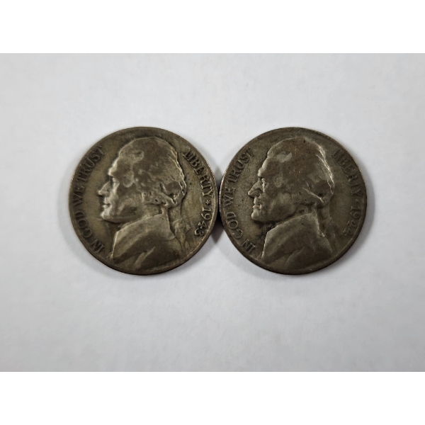 Two United States 35% Silver Wartime Nickels
