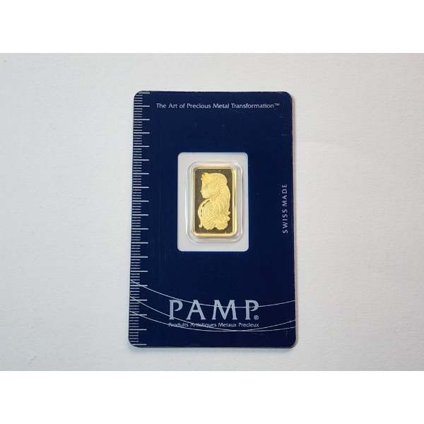 5-gram PAMP Swiss 999.9 Fine Gold Bar - Certified in Sealed Package