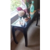Image 2 : Gorgous Wood Console Table - Part Of Bedroom Suite 53" by 15" - 26" Tall - Asian Style Legs 