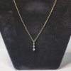 Image 1 : Stunning 14K Yellow Gold Necklace with Drop Diamonds Pendant - 18" - Total Weight: 2.1g