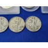 Image 5 : Lot of 10 Silver Half Dollars: x2 Franklin Half Dollars & x8 Walking Liberty Half Dollars FV: $5.00