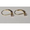 Image 2 : 14K Yellow Gold Lever Back Diamond Earring Set & Single 14K Gold Diamond Stud Earring: Weight: 1.2g
