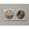 Image 4 : Two - 1 Oz Copper First Lady Rounds Martha Washington & Abigail Adams