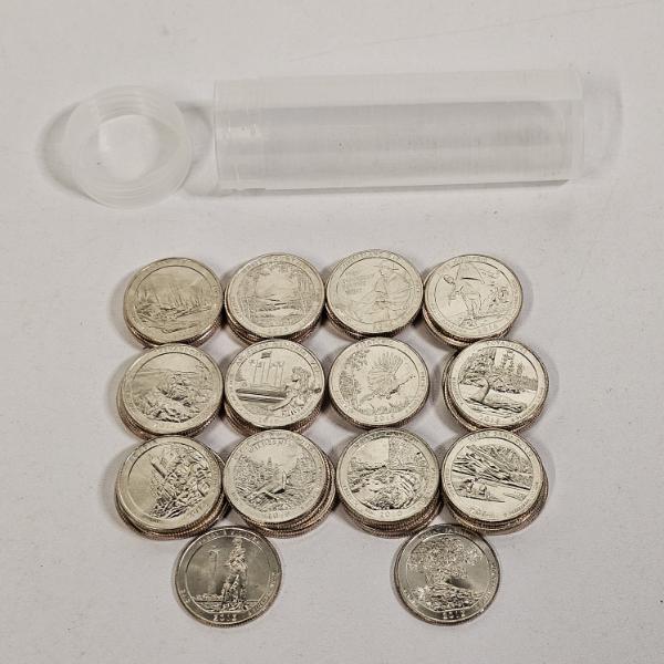 Collection of 50 America the Beautiful Quarters FV: $12.50