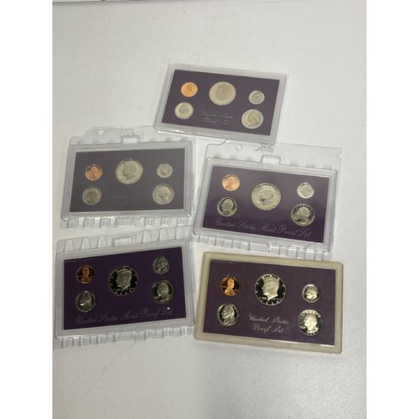 Proof Sets - 5 Total - FV $4.55 United States Mint Set 