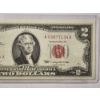 Image 4 : EXCELLENT 1963 United States Federal Reserve Red Seal $2 Note ~ In Holder!