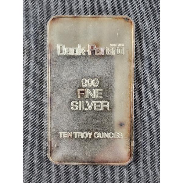 10 Troy Oz 999 Fine Silver Deak-Perero Bar