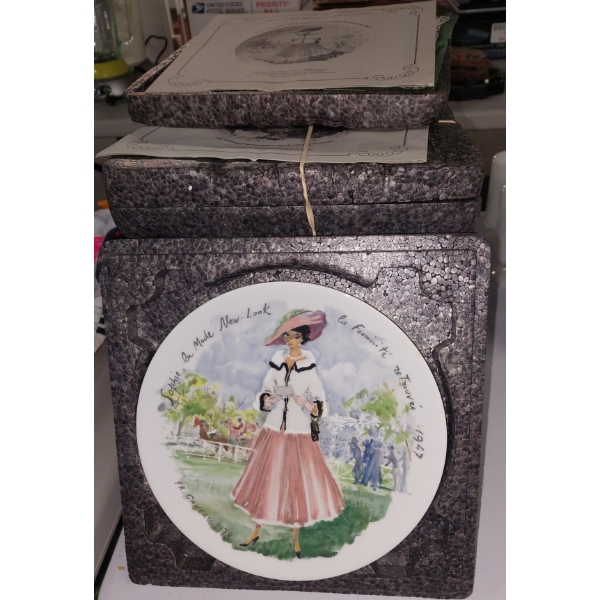 11 Pcs Collector Plates Featuring French Ladies In Fancy Attire