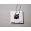 Image 1 : Sterling Silver Panda Pendant Necklace with 1/4 CTTW Diamonds - 18in - Total Weight 5.7g
