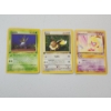 Image 1 : Three 1st Edition Vintage Pokemon Cards: Oddish 58/64, Eevee 55/82, & Smoochum 54/64
