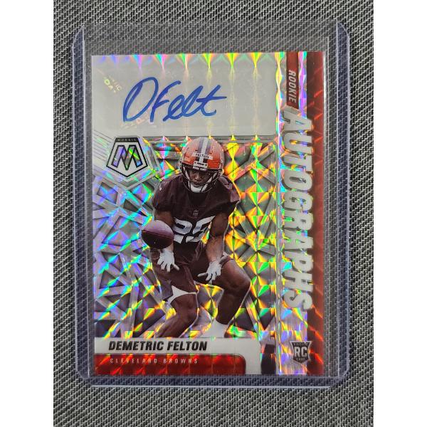 2021 Panini Mosaic No.RA-88 Rookie Autograph Demetric Felton Trading Card 