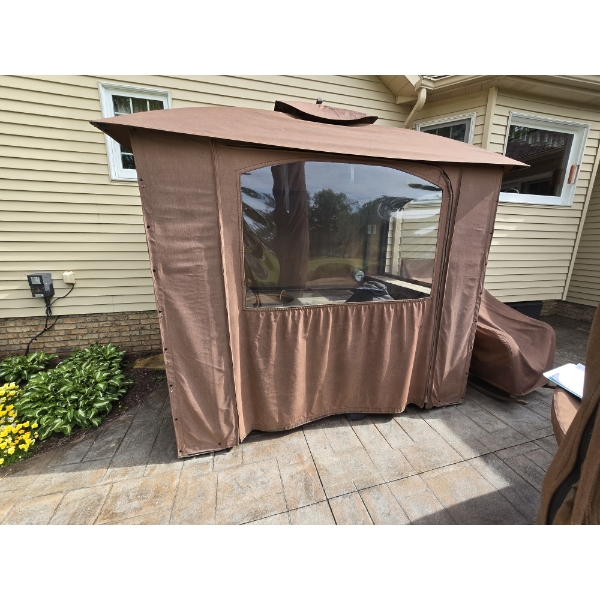 Grillzebo with Hood for Fan or Light - Disassembles for Transport - 95x60x105