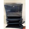 Image 9 : Authentic Coach Y2K Monogram Blue Jacquard Bag With Twist Closure & Matching Fold Wallet In Excellen