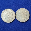 Image 1 : Two 1921 Silver Morgan Dollars - 90% Silver U.S. Coins 