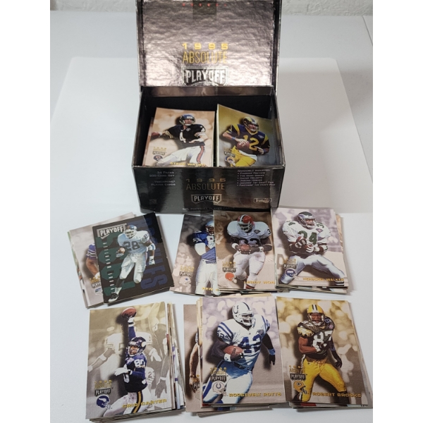 1995 Absolute Playoff Box of NFL Football Trading Cards: Approx. 200 Cards 