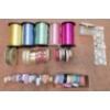 Image 1 : 19 Spools of Ribbon (assorted sizes) and 36 Washi Tapes - Mix of New and Used