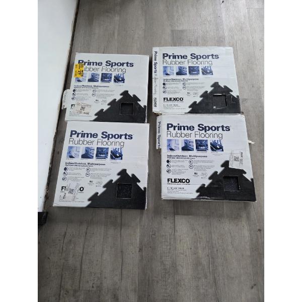 Pick Up Off Site- 115 Ely St. Alliance Oh. Four New Boxes Of Rubber Floor Tiles