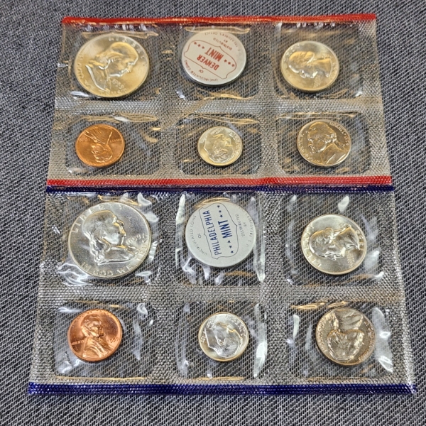 1959 United States Mint Silver Uncirculated Coin Set Ft. Many 90% Silver Coins ~ ASW: 1.23 Troy Oz