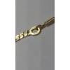 Image 6 : Vintage 14K Yellow Gold Herringbone 16" Chain Necklace With Bezel-set Round Diamond - Weight: 6.0g