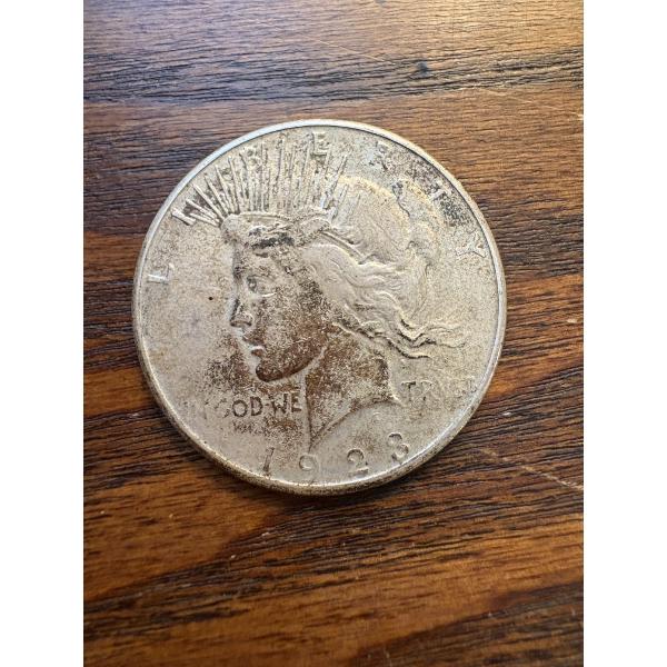 90% Silver - 1923-S Silver Peace Dollar - FV $1.00 