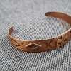 Image 4 : Very Nice Vintage 999 Copper Southwestern Style Bracelet Ft. Thunderbird & Arrow Motif Engravings ~ 