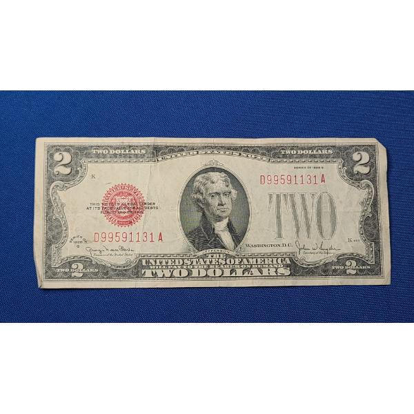 Series 1928 G $2 Red Seal Note With Clarke And Snyder Signatures - Face Value: $2.00