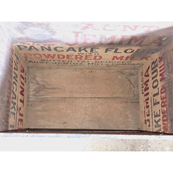 Antique Aunt Jemima Pancake Flour with Powdered Milk Box with Lid