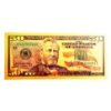 Image 1 : $50 US Currency Gold Foil Note - 24k (.999) Gold Foil 1 of 7 in The Modern Note Series Offered