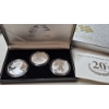 Image 5 : 3 Coin Set In Presentation Case 2006 US .999 1 Oz Silver EAGLE's - Cameo / Reverse Cameo / Unc