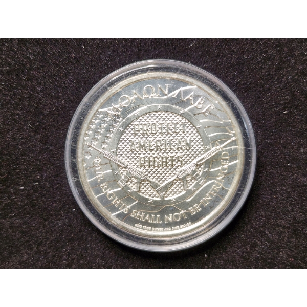 Protect American Rights 1 Troy Ounce .999 Fine Silver Round by The Locker Mint