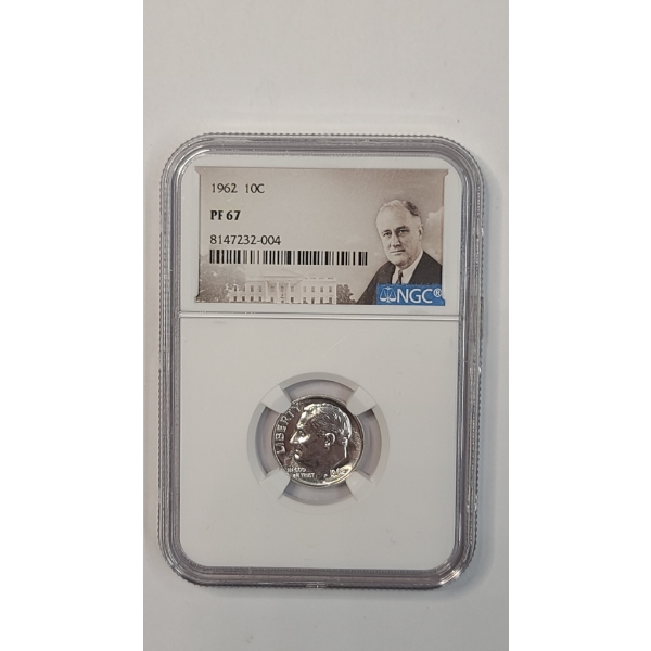 NGC 1962 PF 67 90% Silver Roosevelt Dime