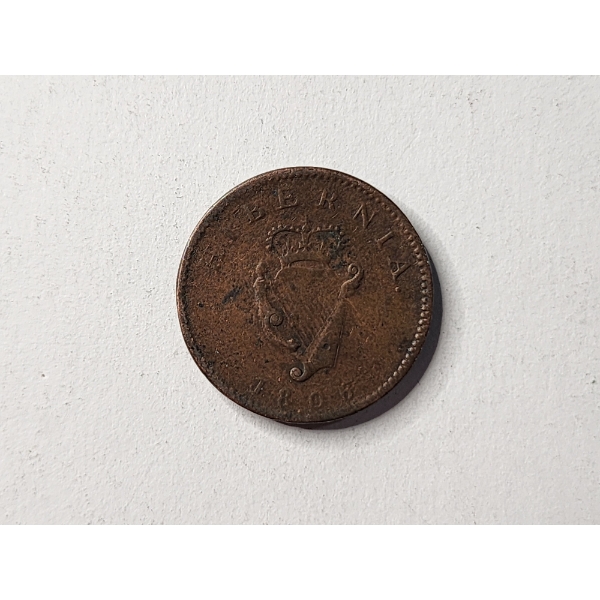 Ireland Hibernia 1806 1/2 Penny In Great Shape ~ OVER 200 YEAR OLD COINS!