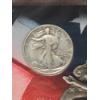 Image 3 : World War II Walking Liberty Silver Half Dollar 1943 in Display! Great Coin - 90% Silver! 