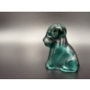 Image 4 : Degenhart Dogs - Dark Blue/Green - Adorable Uranium Glass Dog Figurine - ~2.5 inches 