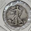 Image 2 : 2 Vintage United States 90% Silver Half-Dollar Coins ft. 1 Franklin and 1 Walking Liberty FV: $1.00