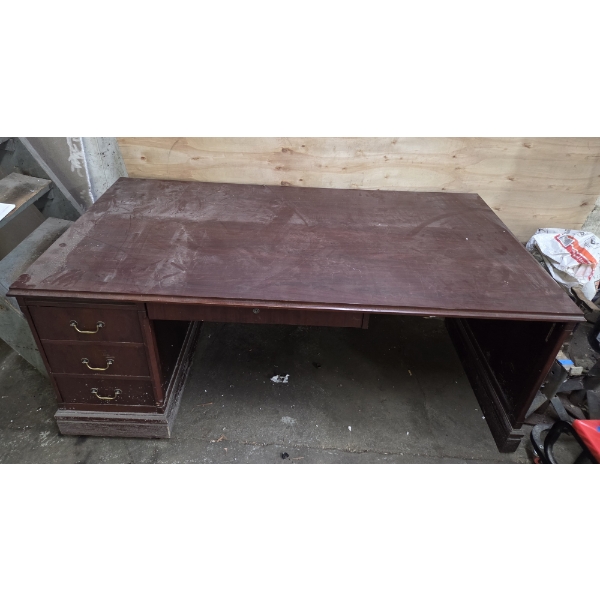Pick Up Off Site-115 Ely St. Alliance Oh.- Large Wooden Desk