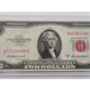 Image 3 : Crisp U.S 1953 A $2 Red Seal Bank Note With Priest And Anderson Signatures In Protective Sleeve