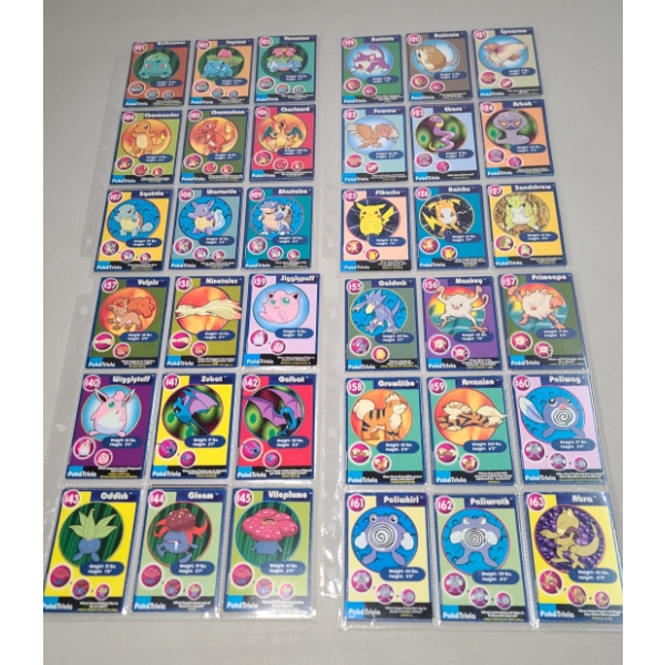 Collection Of 1990's Promotional Burger King Pokémon Poke Trivia Cards 