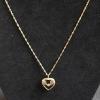 Image 1 : 10k Gold Necklace with Rose Gold Pendant - 5.1g TW