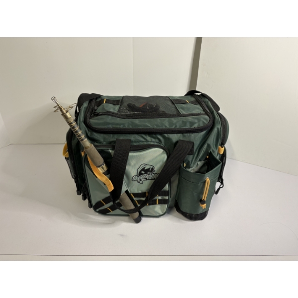 Okeechobee Fats Fishing Bag with Multiple Storage pockets - Retractable Fishing Rod 