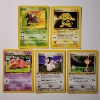 Image 1 : Five Assorted Vintage Pokemon Trading Cards Ft. Two Rares & THREE DIFFERENT 1ST EDITION NEO GENESIS 
