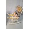 Image 6 : 1980's Schmid Porcelain Doll & 1990s Tootsie Toy Mommy Doll Includes Rocking Chairs