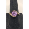 Image 1 : 14K Yellow Gold Women's Ring With Amethyst - Size 6 - Weight: 4.0g